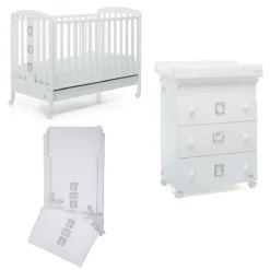 Foppapedretti Lettino Babyzoo Con Bagnetto E Set Completo Piumone E Paracolpi