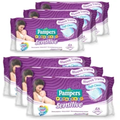 Pampers® Pampers Salviette Sensitive Delicate Senza Profumi Aggiunti - 378 Salviette (6 Confezioni Da 63 Salviette)