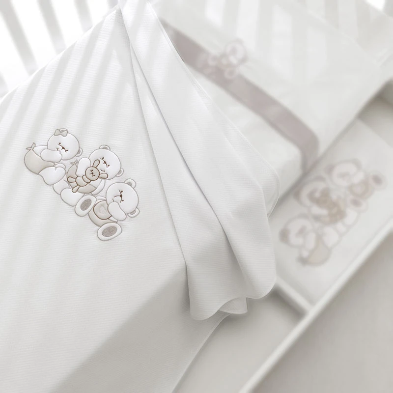 Erbesi Coperta Piquet Mirtillo - Bianco E Tortora 2 Erbesi Coperta Piquet Mirtillo - Bianco E Tortora - immagine 2