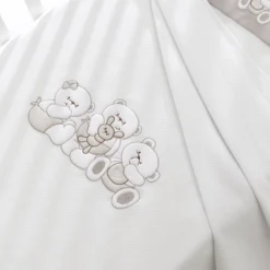 Erbesi Coperta Piquet Mirtillo - Bianco E Tortora