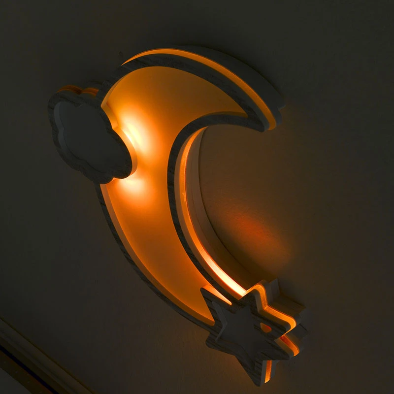 Erbesi Lampada A Muro Moon Con 8 Luci Led 5 Erbesi Lampada A Muro Moon Con 8 Luci Led - immagine 5