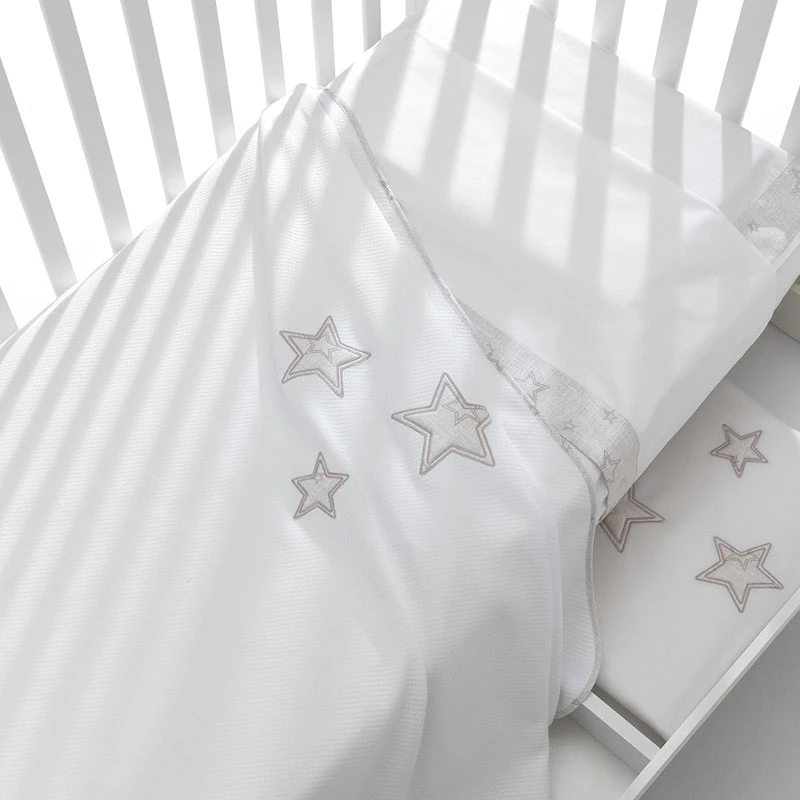 Erbesi Coperta Piquet Star - Tortora 2 Erbesi Coperta Piquet Star - Tortora - immagine 2