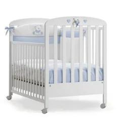 Erbesi Lettino Tatino In Legno Massello Con Sponde Regolabili