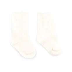 Bamboom Calze A Coste In Bambù - Panna