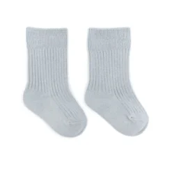 Bamboom Calze A Coste In Bambù - Azzurro