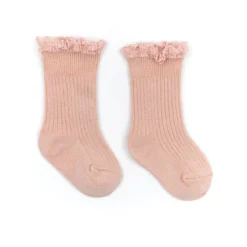 Bamboom Calze Con Pizzo In Bambù - Rosa Cipria