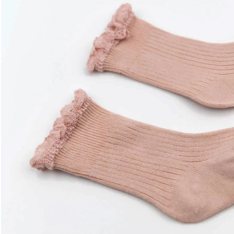 Bamboom Calze Con Pizzo In Bambù - Rosa Cipria 2 Bamboom Calze Con Pizzo In Bambù - Rosa Cipria - immagine 2