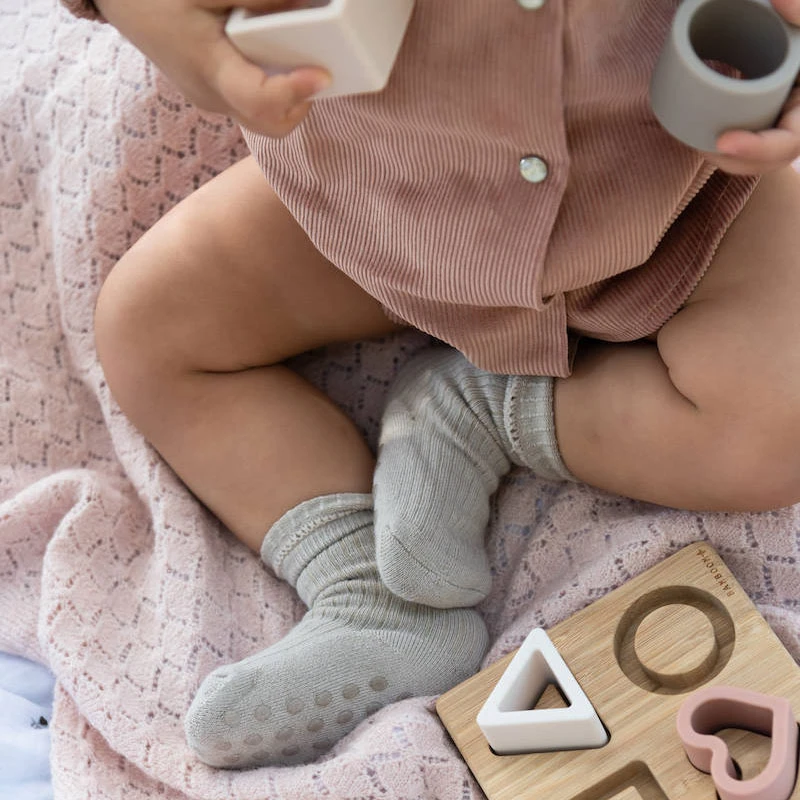 Bamboom Calze Antiscivolo In Bambù - Rosa Cipria 2 Bamboom Calze Antiscivolo In Bambù - Rosa Cipria - immagine 2