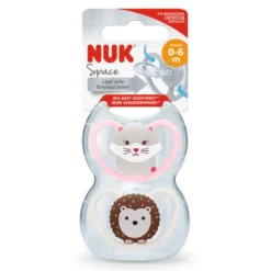 Nuk 2pz Succhietto Space In Silicone -Bambino Prodotti Negozio 0101635 nuk 2pz succhietto space in silicone