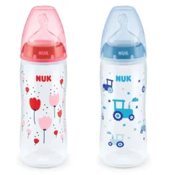 Nuk Biberon First Choice Plus Con Controllo Della Temperatura, 6-18m, 360ml - Colori Assortiti
