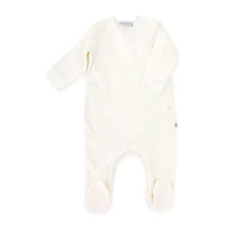 Bambino Prodotti Negozio 31 Bamboom Tutina Con Piedi Pure In Bambù Organico Taglia 1m, 3m - Panna