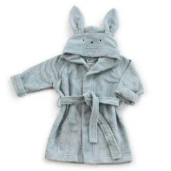 Bamboom Accappatoio Bambino In Spugna Di Bambù Con Orecchie 4-6 Anni