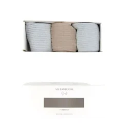 Bamboom Box 3 Paia Calze Antiscivolo Colorate Per Neonato 6-12 Mesi