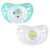 Chicco 2pz Succhietti Air In Silicone Varianti Rosa, Lumi, 16-36m