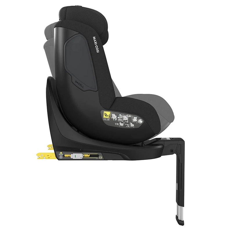 Maxi-Cosi Seggiolino Auto Mica Eco R129 I-Size In Tessuto Traspirante, Base Girevole Integrata, 61-105cm - Authentic Black 4 Maxi-Cosi Seggiolino Auto Mica Eco R129 I-Size In Tessuto Traspirante, Base Girevole Integrata, 61-105cm - Authentic Black - immagine 4