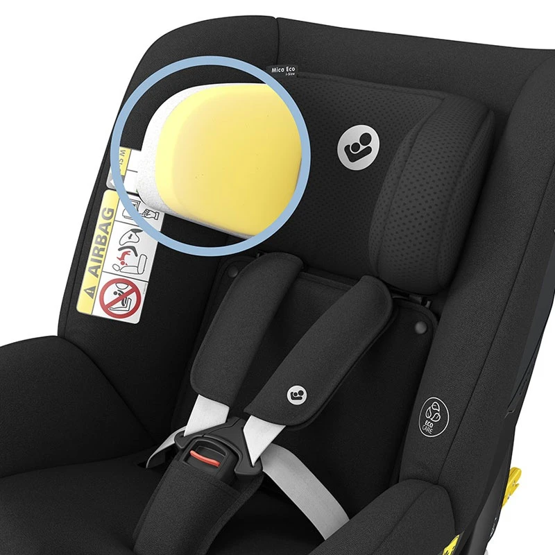 Maxi-Cosi Seggiolino Auto Mica Eco R129 I-Size In Tessuto Traspirante, Base Girevole Integrata, 61-105cm - Authentic Black 6 Maxi-Cosi Seggiolino Auto Mica Eco R129 I-Size In Tessuto Traspirante, Base Girevole Integrata, 61-105cm - Authentic Black - immagine 6