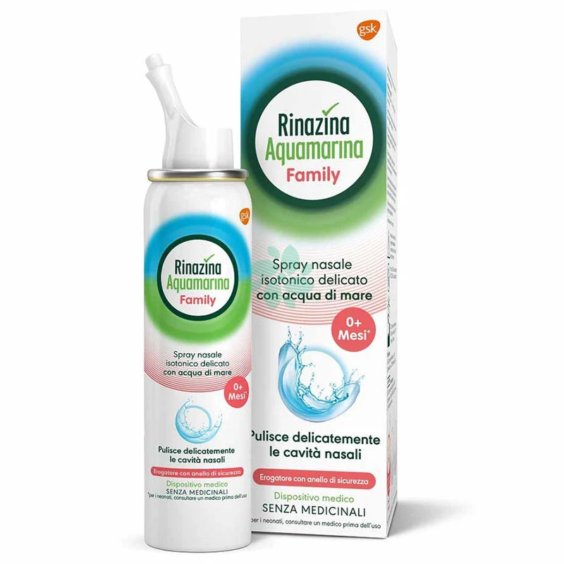 Rinazina Acquamarina Spray Nasale Isotonico Con Acqua Di Mare 1 Rinazina Acquamarina Spray Nasale Isotonico Con Acqua Di Mare
