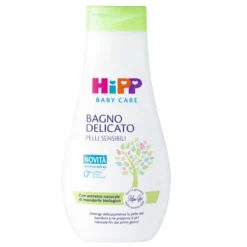 HiPP Bagno Delicato Bagnoschiuma Per Bambini Con Estratto Mandorle Bio, 350ml
