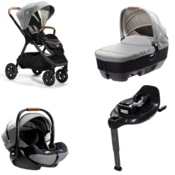 Joie Signature Sistema Modulare 4in1 Con Passeggino Finiti, Navicella Calmi R129, Seggiolino I-Level Recline I-Size E Base Auto Encore