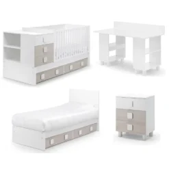 Erbesi Lettino Easy Trasformabile In Scrivania, Comodino E Letto Bambino - Dalla Nascita All'Adolescenza