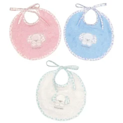 Andy&Helen Bavaglio In Cotone Con Cagnolino Ricamato, Taglia Piccola