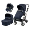 Peg Perego Trio Vivace Con Passeggino, Navicella Gran Pagoda E Seggiolino Auto Primo Viaggio Lounge R129 I-Size