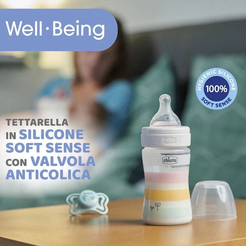 Chicco Biberon Benessere Con Tettarella Physio, Flusso Lento - 150ml 5 Chicco Biberon Benessere Con Tettarella Physio, Flusso Lento - 150ml - immagine 5