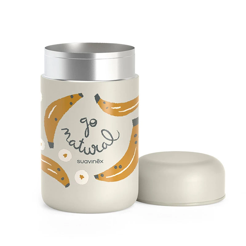 Suavinex Thermos Portapappa Go Natural In Acciaio Inox Con Chiusura Ermetica, 400ml 2 Suavinex Thermos Portapappa Go Natural In Acciaio Inox Con Chiusura Ermetica, 400ml - immagine 2